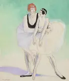 Les sylphides by Laura Knight, ink and watercolourSigned, sold Oct 2022