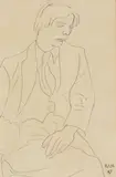 The lounge lizard by Nina Hamnett, Pen and ink, sold Oct 2022