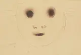 Head of a girl by Louis le Brocquy, watercolor, sold Oct 2022