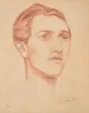 Portrait of alan pryce-jones by Nina Hamnett, drawing, sold Oct 2022