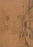 Santa maria maddalena, venice by Walter Richard Sickert, Ink and pencil, squared for transferSigned, sold Oct 2022