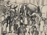 Salt and saucy at islington by Laura Knight, 1922, print (other), sold Oct 2022