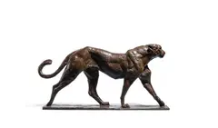 Walking cheetah by Dylan Lewis, sculpture, sold Oct 2022