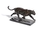 Prowling leopard by Mark Coreth, sculpture, sold Oct 2022