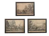 After john wootton, the going out in the morning by Bernard Baron, Engraving, sold Oct 2022