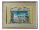 Design for backdrop, bath by Oliver Messel, watercolour, sold Oct 2022