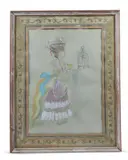 Lydia languish and the headress for first appearance by Oliver Messel, watercolour and gouacheSigned, sold Oct 2022