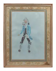 Ceus dressed up by Oliver Messel, watercolour and gouacheSigned, sold Oct 2022