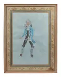 Ceus dressed up by Oliver Messel, watercolour and gouacheSigned, sold Oct 2022