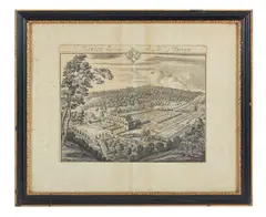 Flaxley the seat of mrs. bovey by Jan Kip, print, sold Oct 2022