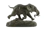 Elephant du Senegal by Antoine-Louis Barye, bronze, sold Jun 2023