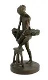 A limited edition bronze figure of a ballerina tying her shoe by Sidney Beck, bronze, sold Jun 2023