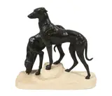A French Art Deco bronze group of two hounds by Jules Edmund Masson, bronze, sold Jun 2023