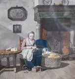 The Young Mother by Johannes Huibert Prins, 1798, ink and watercolour, sold Jun 2023