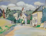Ambleny in Alsne, France by Béatrice Appia Dabit, ink, offered Jun 2023