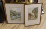 Views of Pengwern, Weschman, Slough by Thomas William Cole, 1930, watercolor, offered Jun 2023
