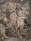 The Shadow of Death by William Holman Hunt, engraving, sold Jun 2023