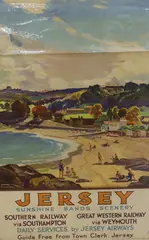 Jersey; Sunshine, Sands, Scenery by Leonard Richmond, print (other), sold Jun 2023