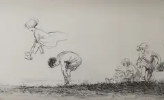 Leapfrog by Eileen Soper, etching, sold Jun 2023