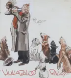 Hullabaloo Balay!! by Gilbert Wilkinson, ink and watercolour, sold Jun 2023