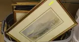 Landscape near Florence, inscribed by the artist, Abbott & Holder label verso, 14 x 29cm, together with a group of assorted paintings and prints by John Harper, watercolour, sold Jun 2023