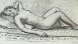 Nude studies and Doll on an armchair, some inscribed, largest 39 x 53cm, unframed by Hubert Arthur Finney, lithograph, offered Jun 2023
