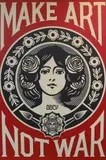 Make Art Not War by Shepherd Fairey, lithograph, sold Jun 2023