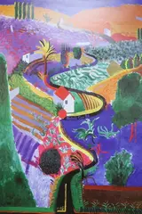 Offset lithograph exhibition poster by David Hockney, lithograph, sold Jun 2023