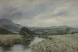 Afon Croeser by Leonard Appelbee, oil on canvas, sold Jun 2023