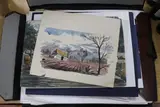 Portfolio of predominantly watercolours by Michael Lawrence Cadman, watercolor, sold Jun 2023