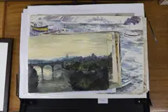 Mostly landscapes by Michael Lawrence Cadman, watercolor, sold Jun 2023