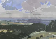 The Vale of Pewsey by Edward Loxton Knight, print, sold Jun 2023