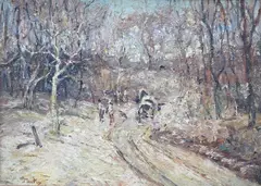 A Lane by U Min Kyi, oil on board, sold Jun 2023