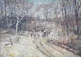 A Lane by U Min Kyi, oil on board, sold Jun 2023