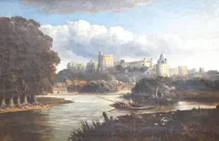 Windsor Castle from the Thames by Edmund John Niemann, 1879, oil on canvas, sold Jun 2023