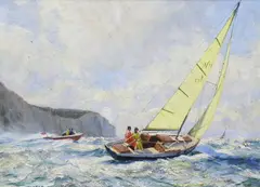 Commodore 66 by Deryck Foster, oil on board, sold Jun 2023