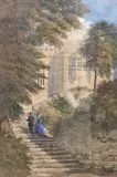 Upper Garden Stairs, Haddon Hall by David Cox Jnr., watercolour, sold Jun 2023