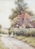 A Sussex cottage by William Carter, watercolour, sold Jun 2023