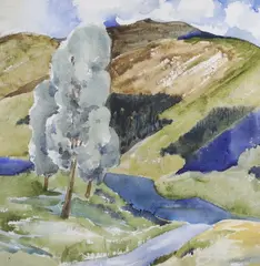 Mountain landscape by Robert Macdonald Scott, watercolour, offered Jun 2023