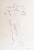 Study of a fisherboy by Rudolph Ihlee, 1921, pencil, sold Jun 2023