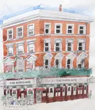 Marylebone Pub, York Street by Paul Hogarth, watercolour, sold Jun 2023