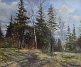 Late Autumn by Tatjana Radimova, 1985, oil on canvas, sold May 2023