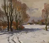 Ziema by Alfejs Bromults, oil on canvas, sold May 2023