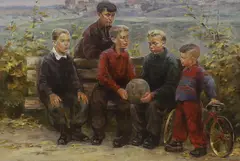 We’ve Lost The Game by Tamara S.N. Naumova, oil on canvas, sold May 2023