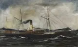 The Goole Steam Shipping Co's by Harry J. Jansen, 1911, oil on canvas, sold May 2023