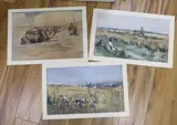 North African scenes: goatherd, camel Herder and seated camels, one signed and dated 1891, another signed and inscribed, largest 32.5 x 47cm, unframed by George Denholm Armour, 1891, watercolor, sold May 2023