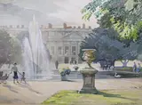 The Fountain, Hampton Court by Frederick Victor Coulson, 1949, watercolour, sold May 2023