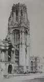 The University Tower, Bristol by Edgar James Maybery, etching, sold May 2023