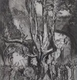 Drypoint etching by Frank Brangwyn, etching, sold May 2023