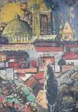 View of Florence, 75 x 50cm (a.f.) by Yvonne Barlow, oil on canvas, sold May 2023